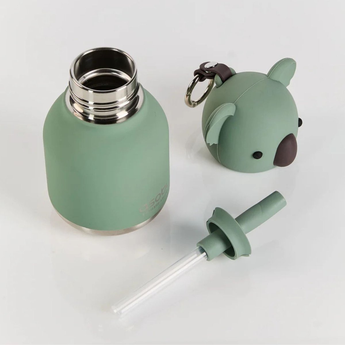 Mini gourde isotherme Bestie vert, noir, ASOBU