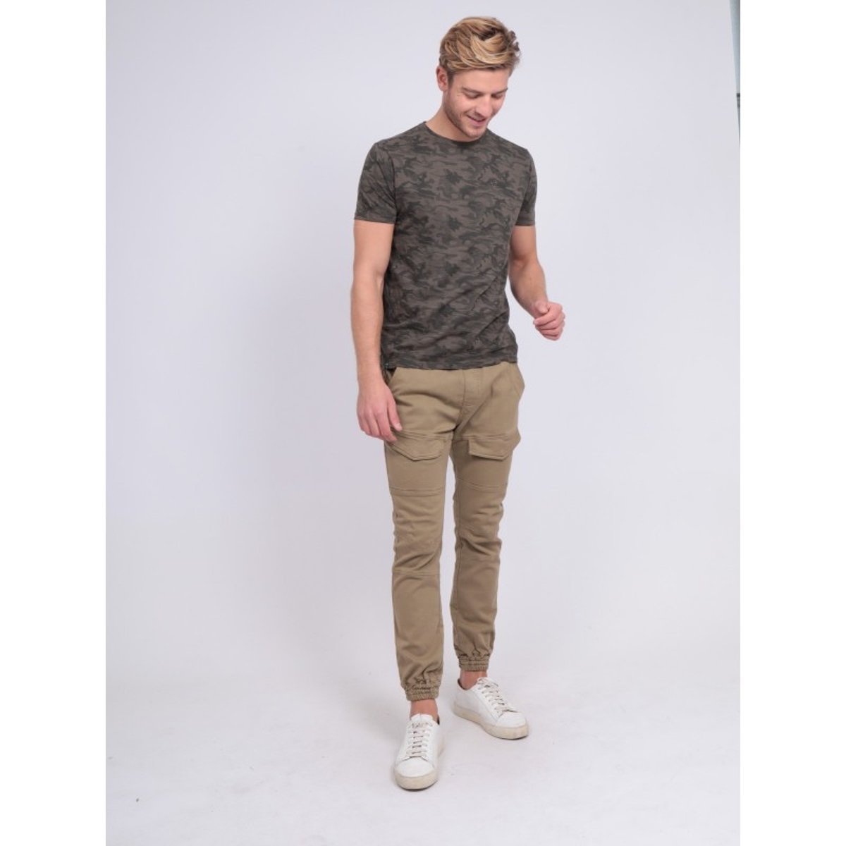 T-shirt Col Rond Pur Coton à Motifs Nendrix gris, RITCHIE