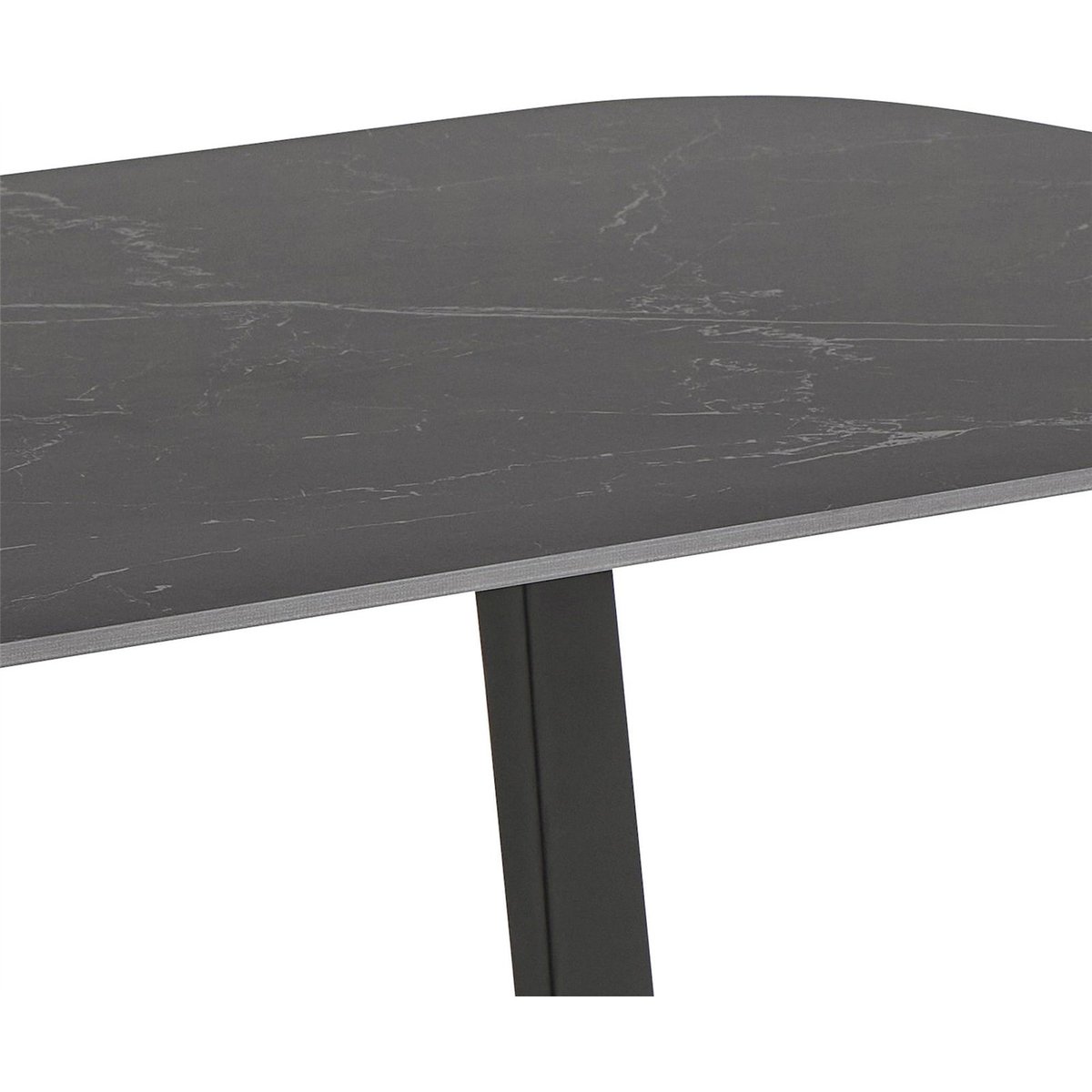 Table à manger céramique ANTALYA graphite et noir, RECOLLECTION