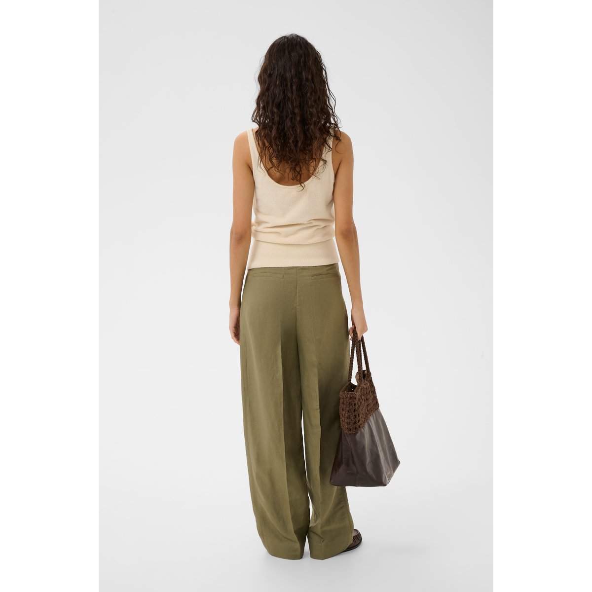 Pantalon de costume vert dusky green, SOAKED IN LUXURY