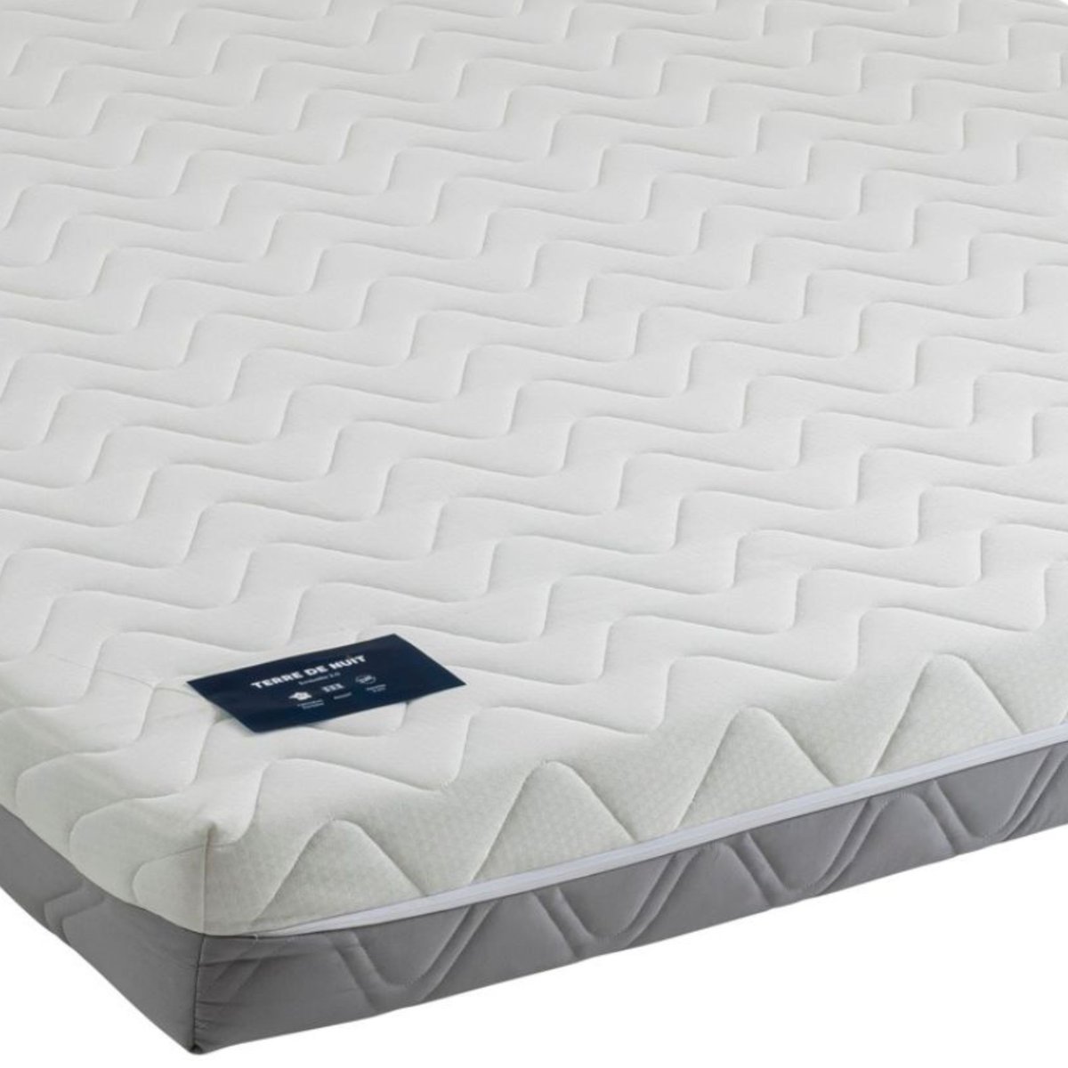 Matelas ressorts ensachés 16 cm Embellie 2.0 couleur unique, TERRE DE NUIT