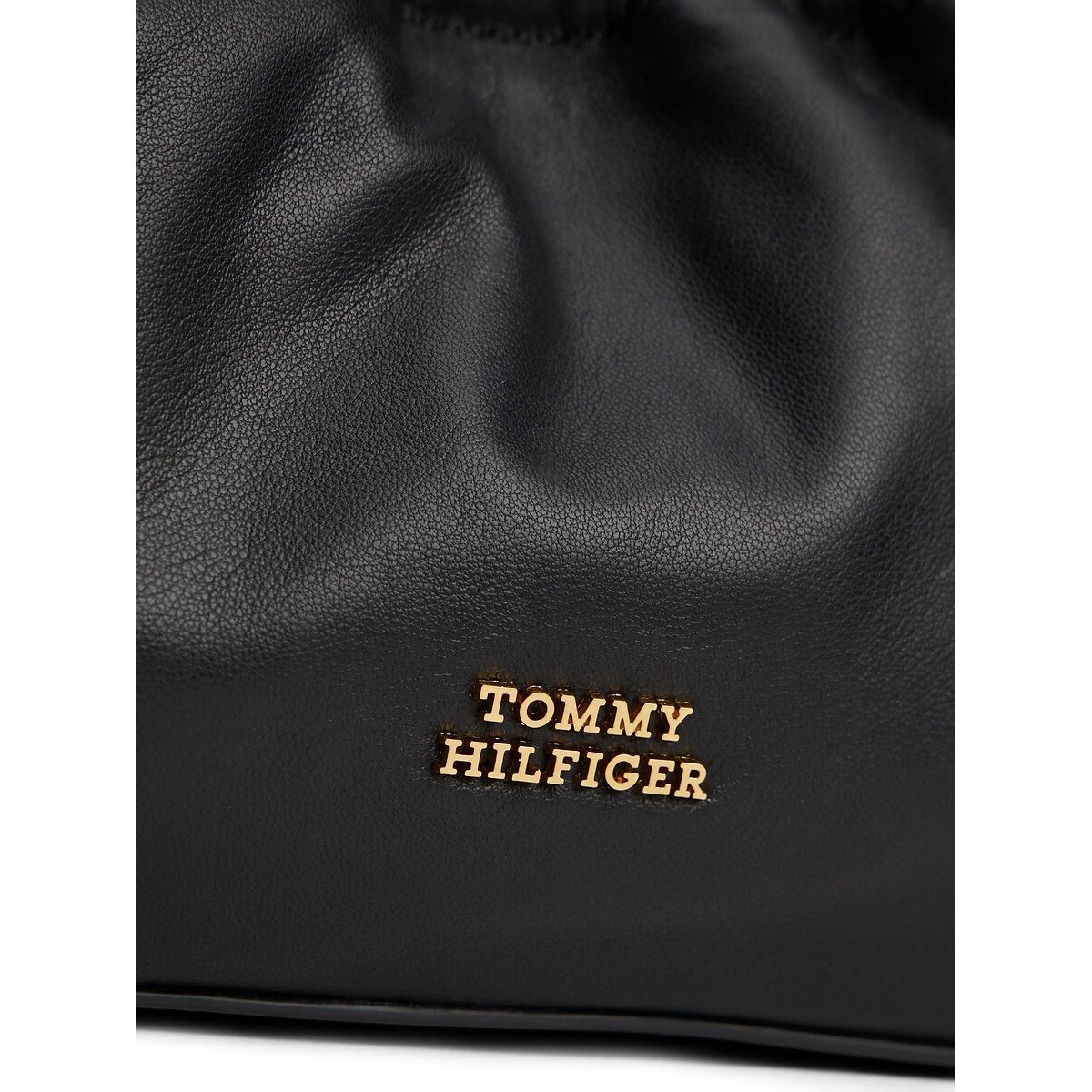 Sac à main en cuir, MINI CROSSOVER noir, TOMMY HILFIGER