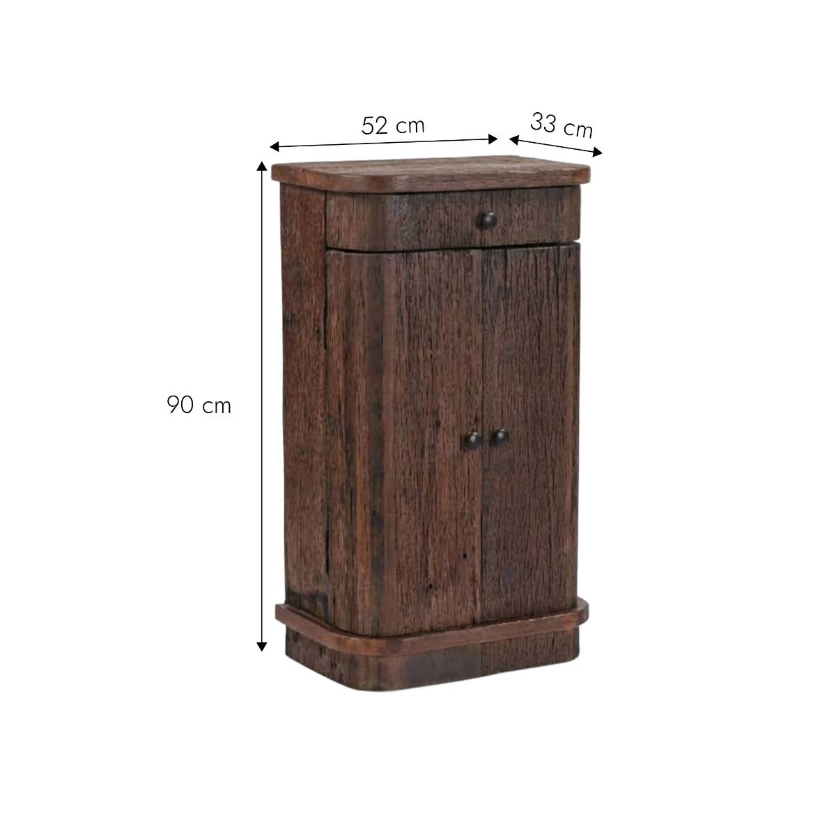 Chiffonnier en bois recyclé CAPUCINE bois foncé, MADE IN MEUBLES