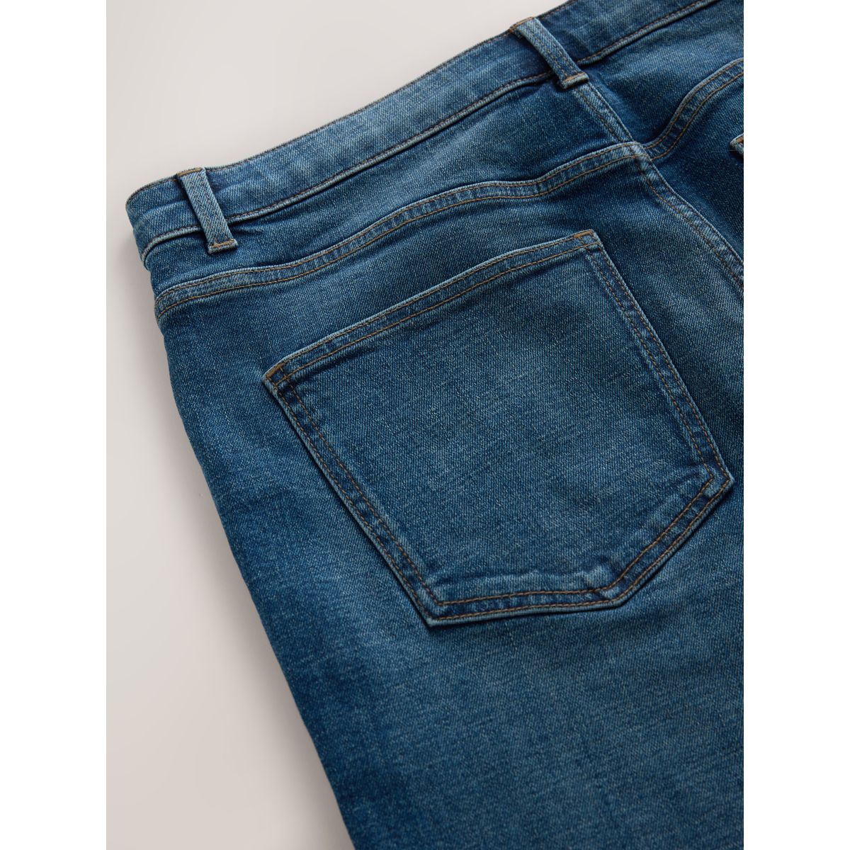 Jean stretch coupe slim classique bleu moyen à hachures croisées, NEXT