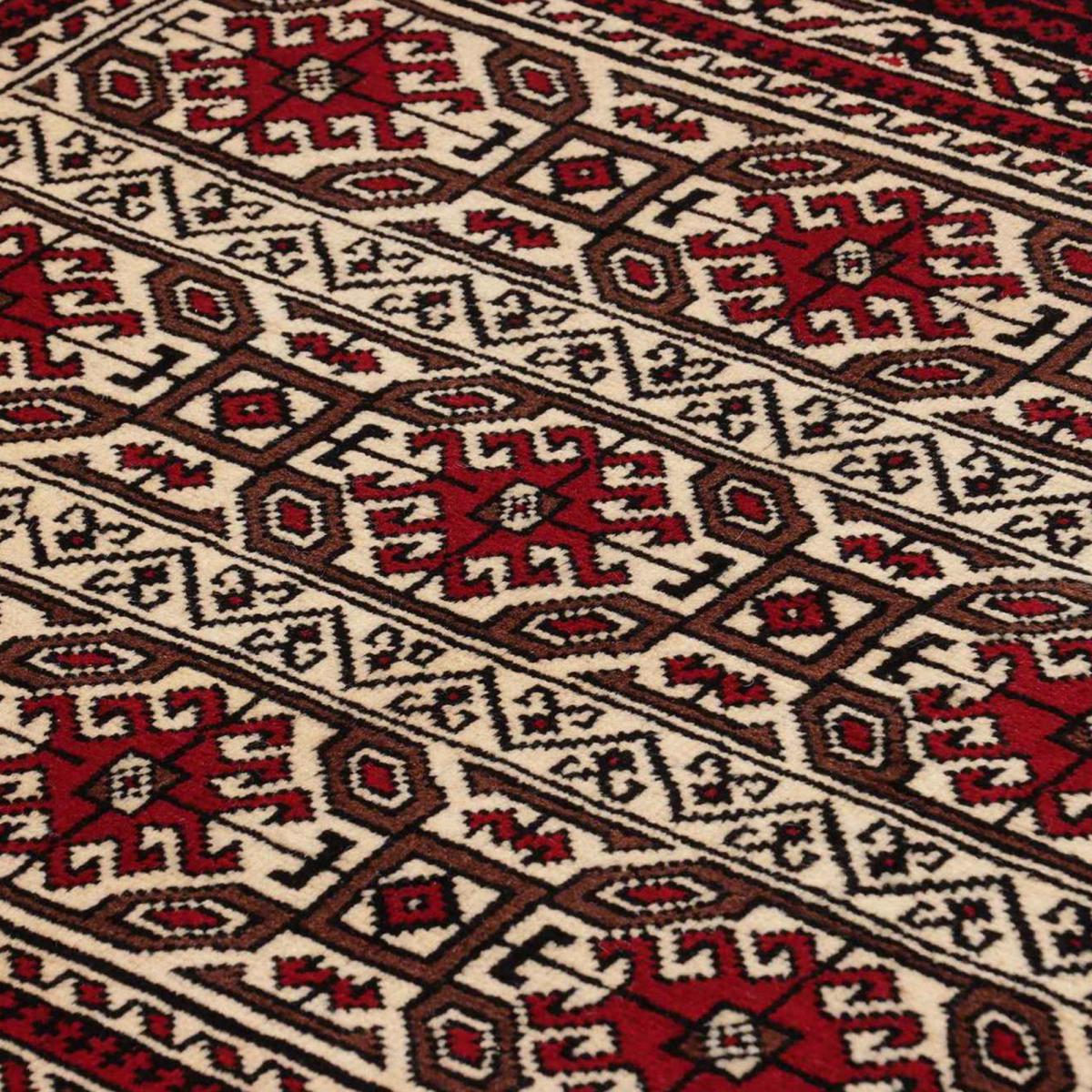 Tapis d'orient, motif oriental authentique, noué à la main, BALUTSCH 5 rouge, beige, marron, UN AMOUR DE TAPIS