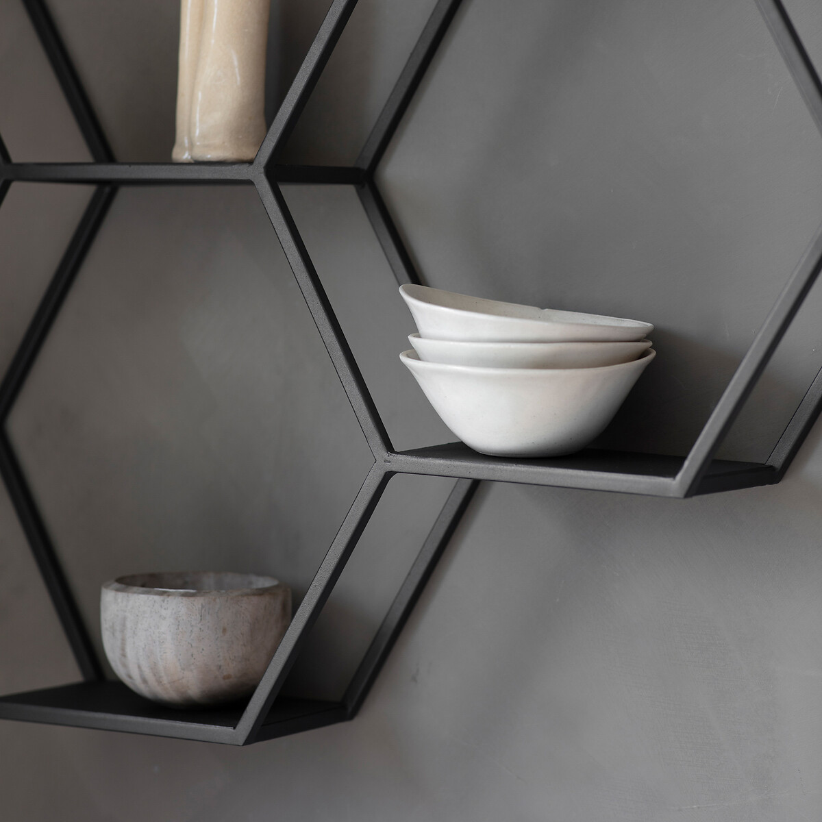 68 x 70cm Metal Wall Storage Unit black, ÉDITÉ