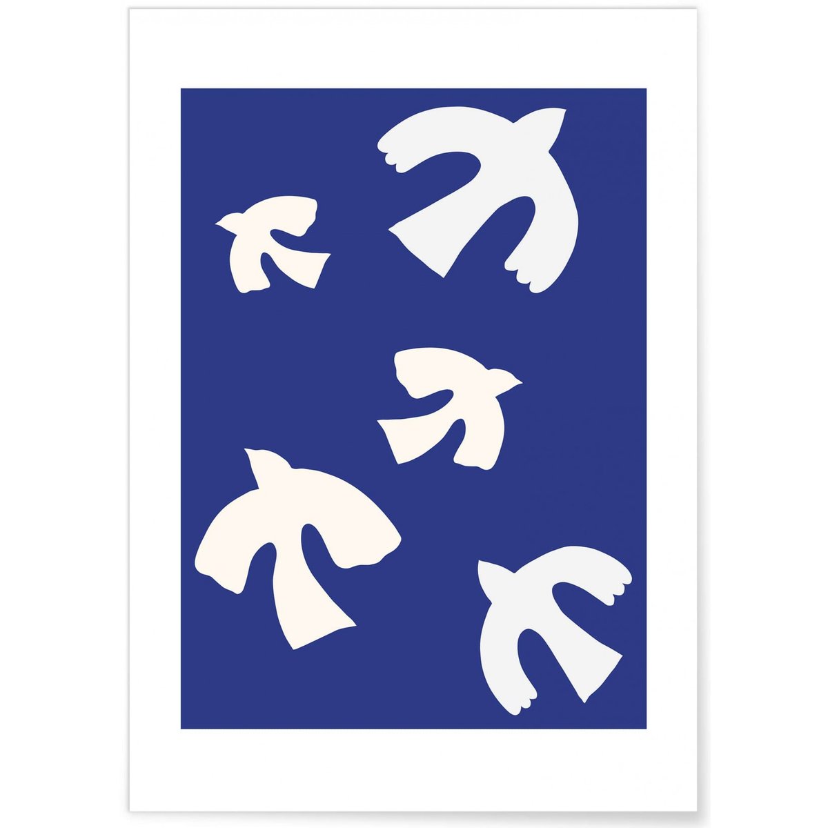 Affiche Birds blanc, L'AFFICHERIE