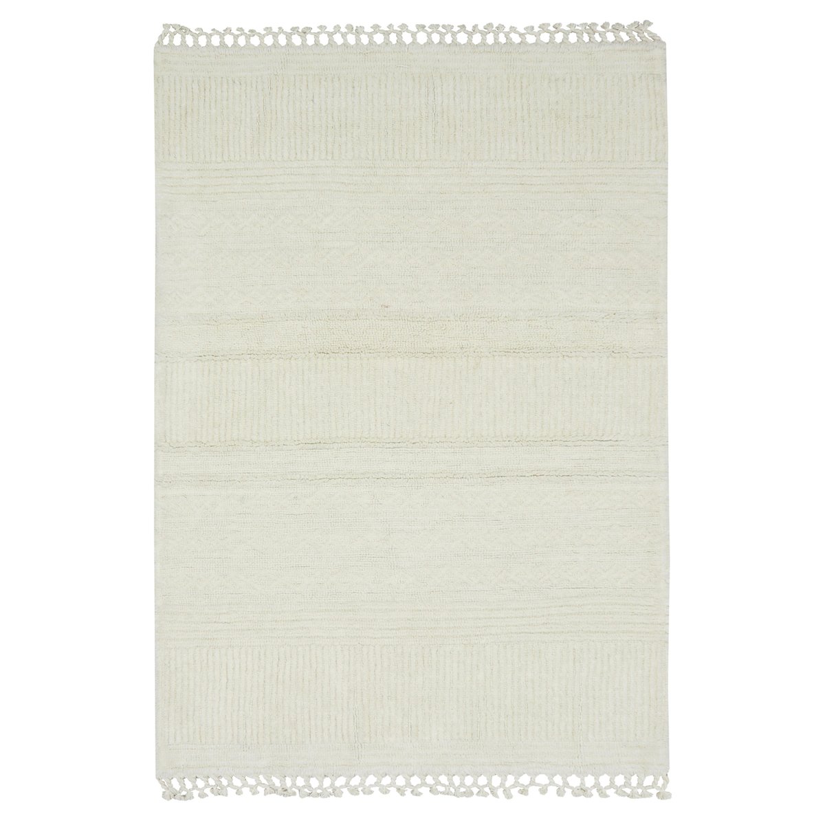 Tapis à laine Rectangulaire ARI blanc, LORENA CANALS