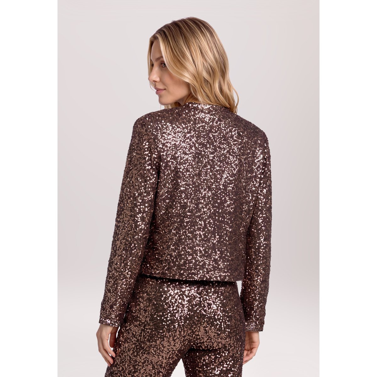 Blouson à paillettes noir/marron, BETTY & CO