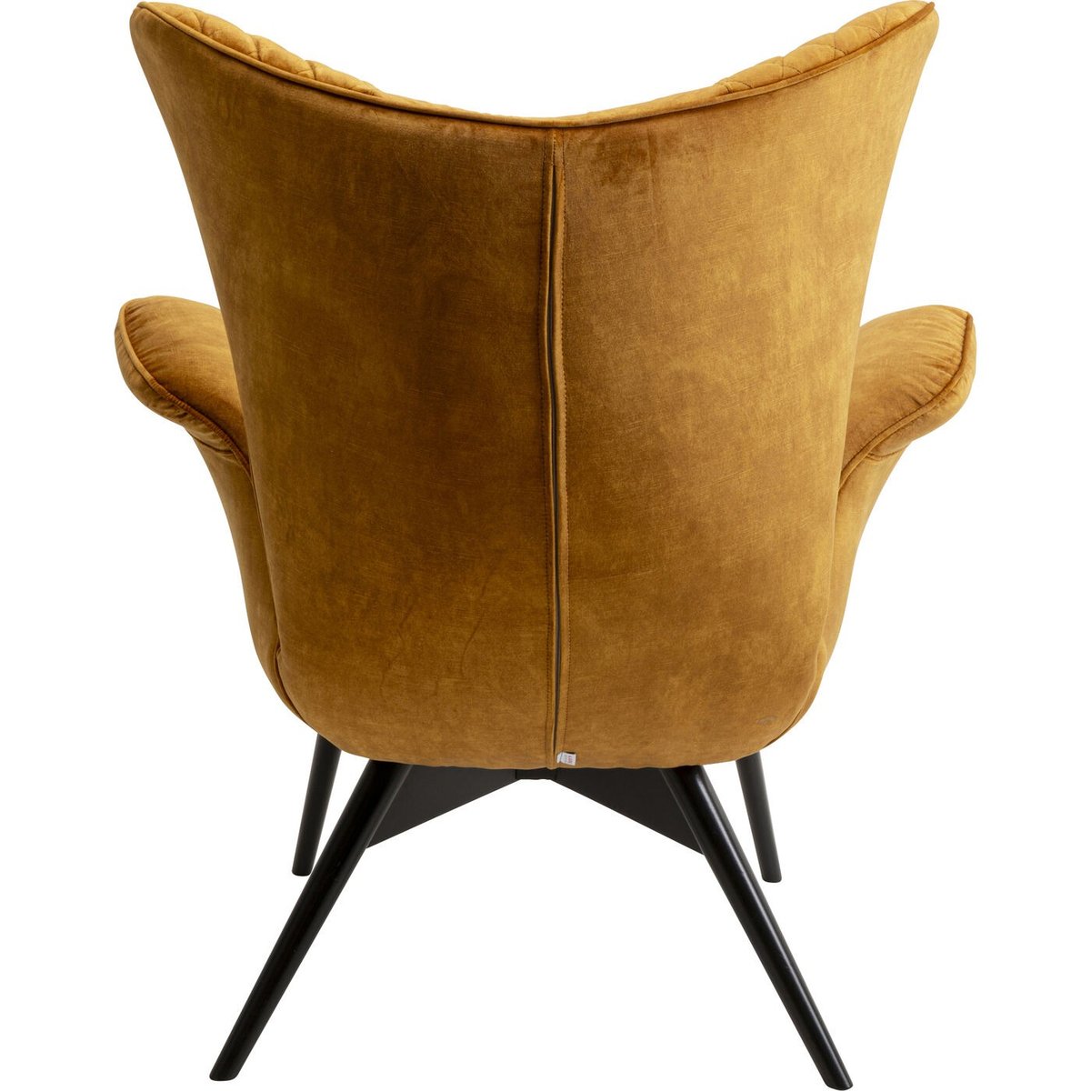 Fauteuil Tudor velours noir ocre, KARE DESIGN