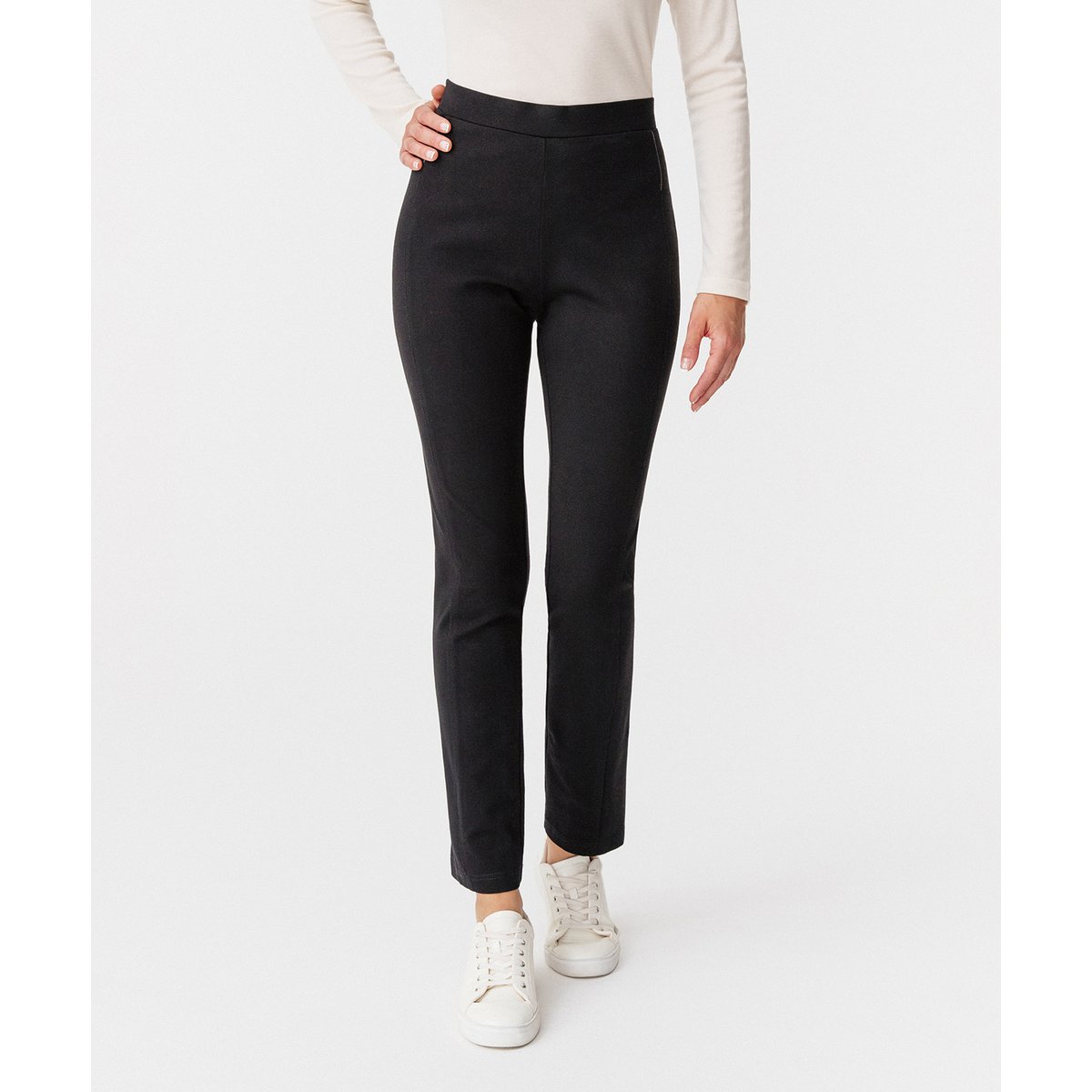 Pantalon maille milano enfilable noir, DAMART