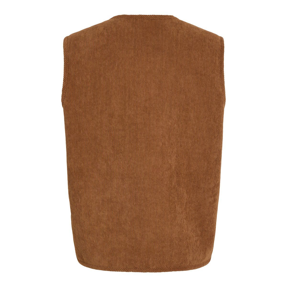 Wende-Weste ohne Ärmel aus Velours und Sherpa camel/beige, VILA