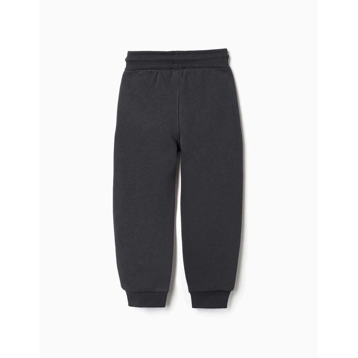 Pantalon de jogging ajusté en coton peigné avec imprimé gris foncé, ZIPPY