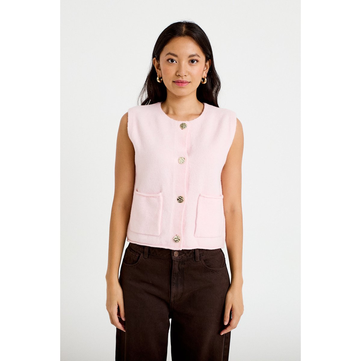 Gilet sans manches rose clair, CACHE CACHE