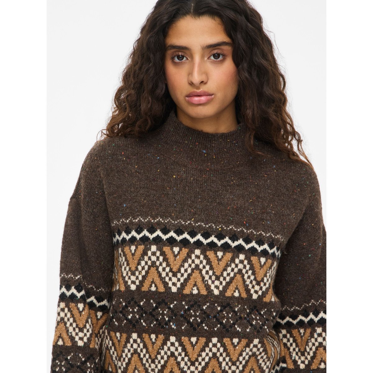 Pull En Maille marron - chocolate brown1, NOISY MAY