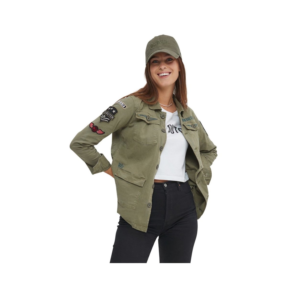 Veste Coton Angel kaki, VON DUTCH