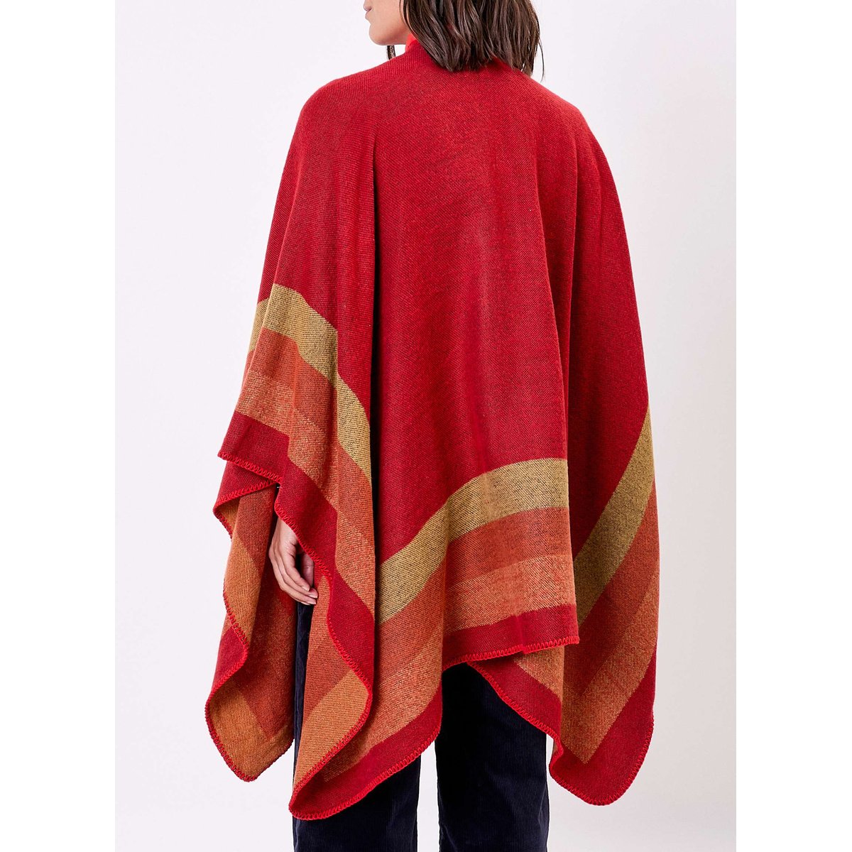 Poncho imprimé réversible WALDO rouge fluo waldo, LA FIANCÉE