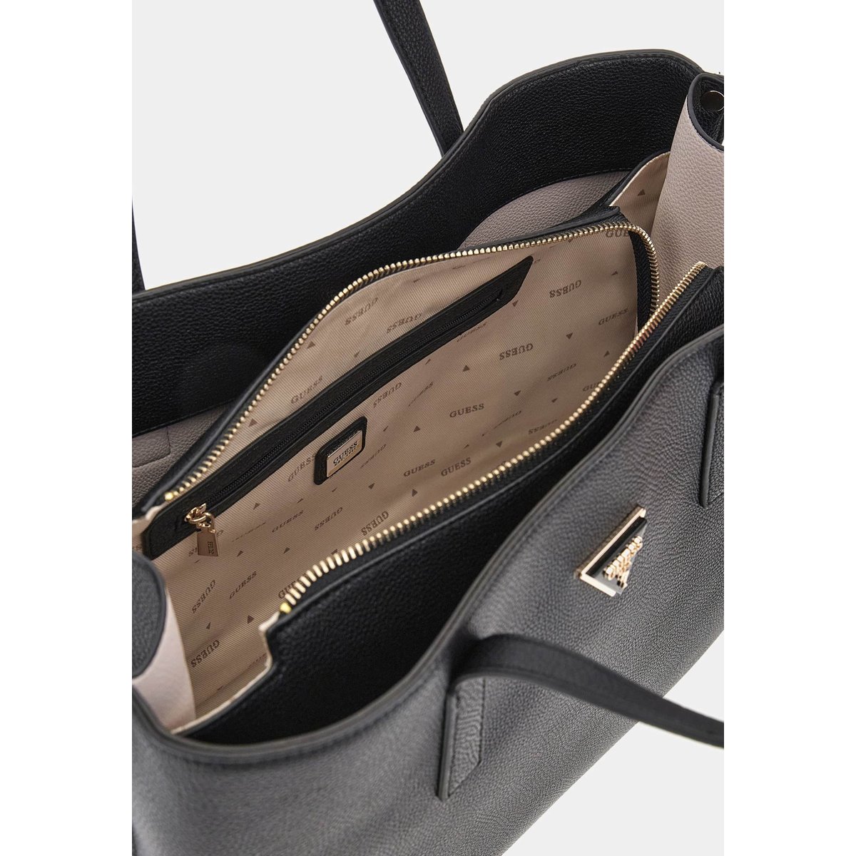 Sac Cabas Meridian Logo Triangle noir, GUESS