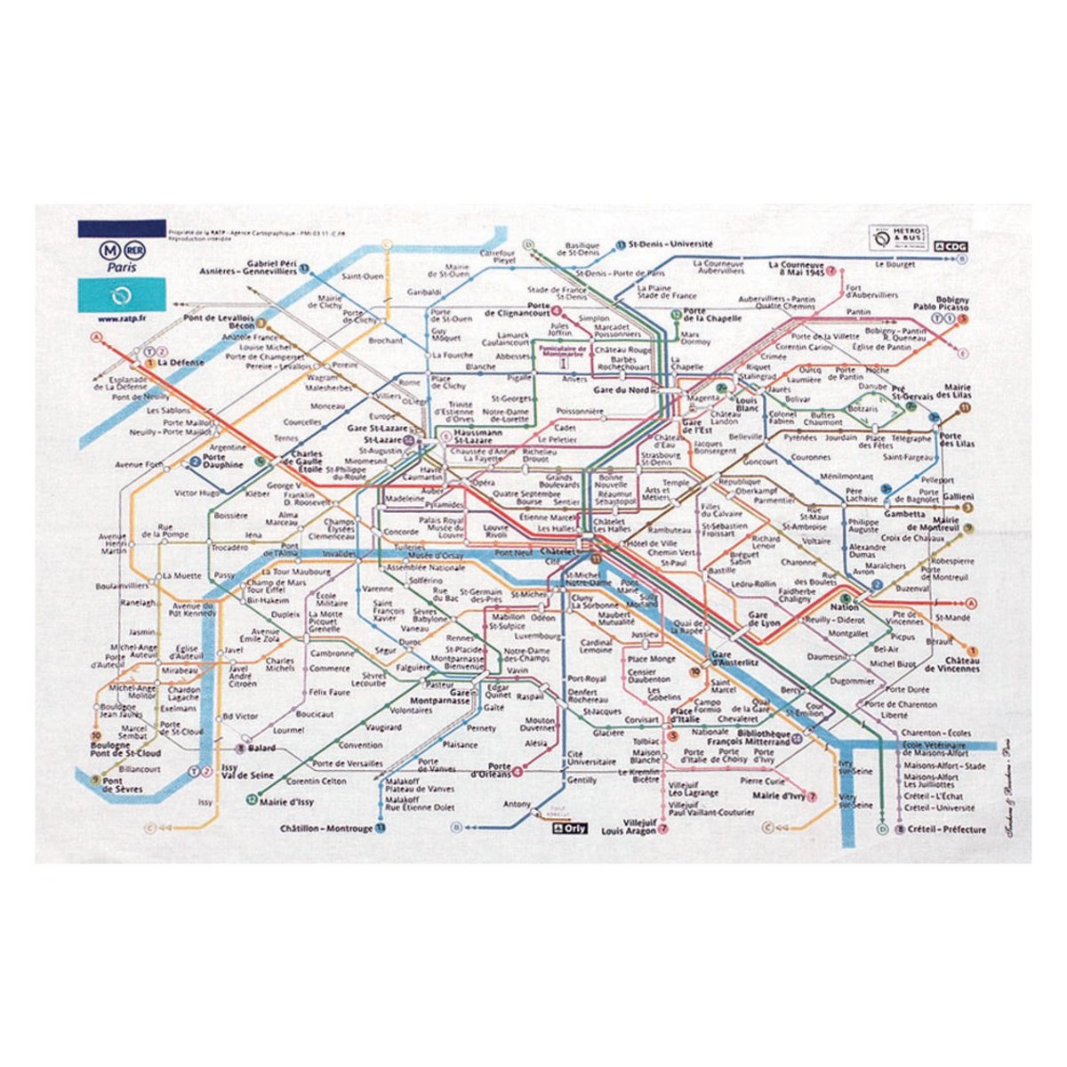 Torchon Ratp blanc, WINKLER