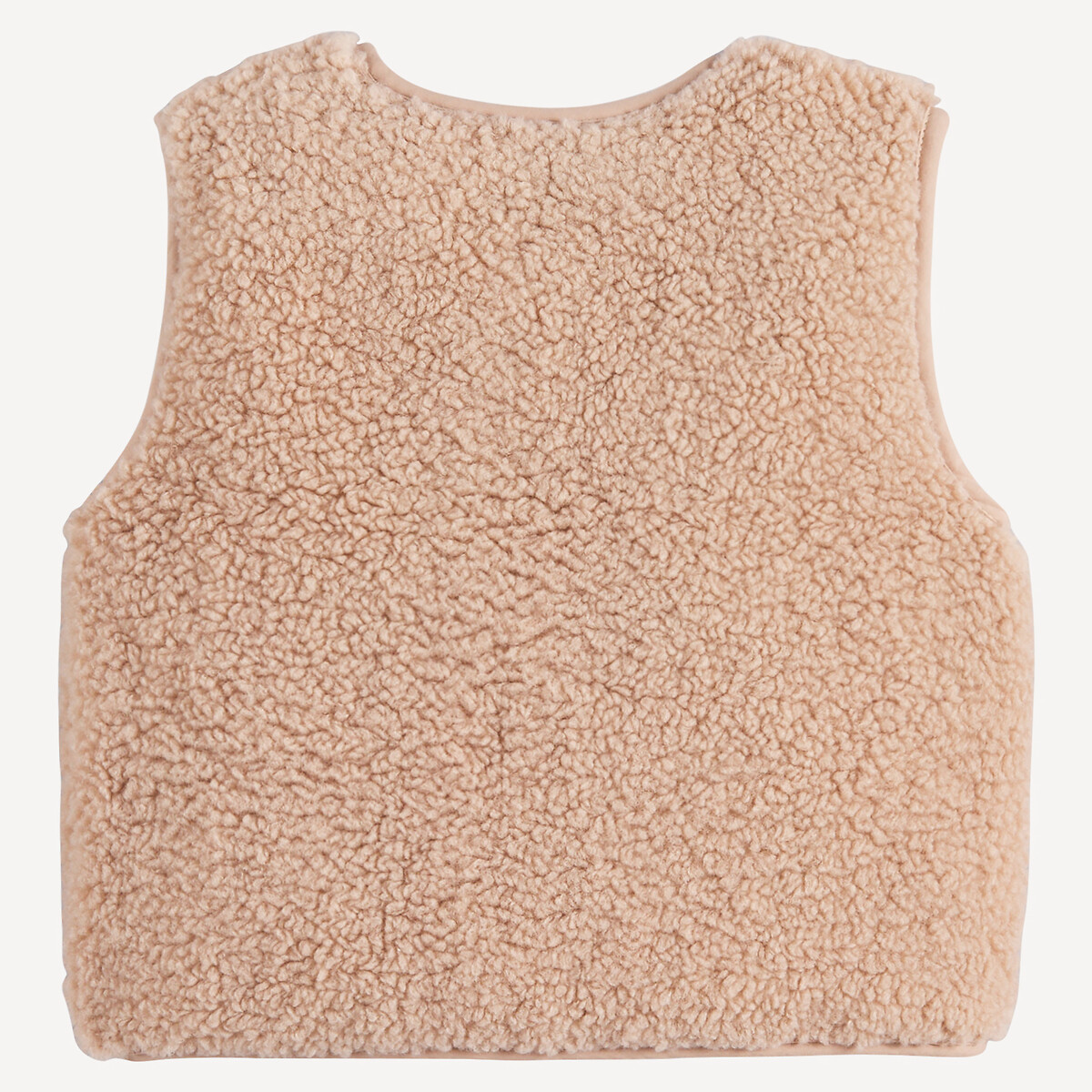 Colete em sherpa bege, LA REDOUTE COLLECTIONS