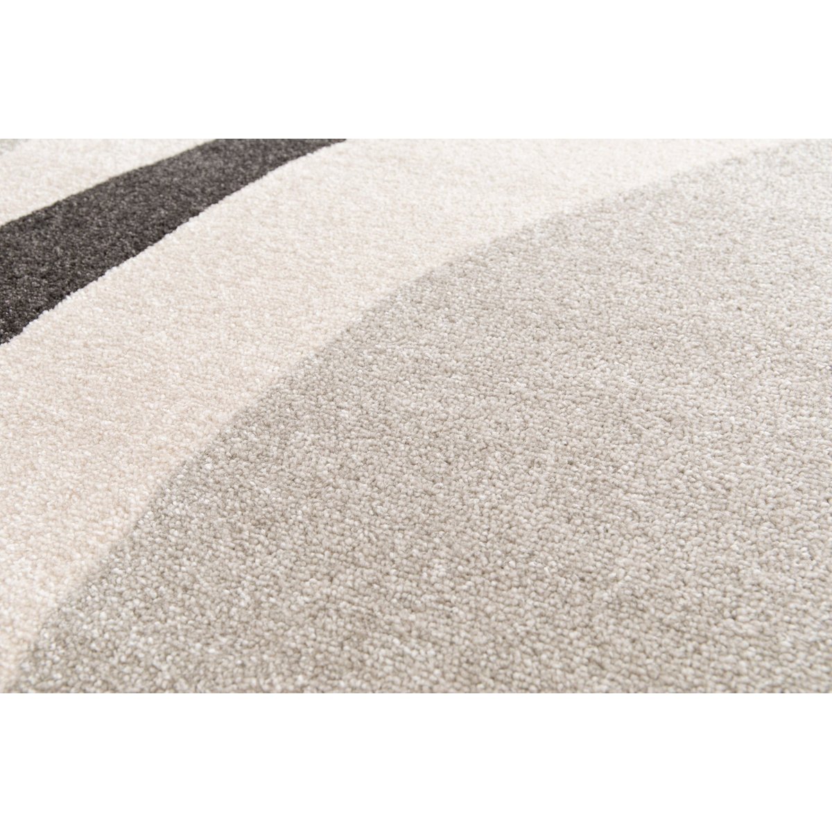 Tapis super doux très graphique JOUCAS gris minéral, AFK LIVING