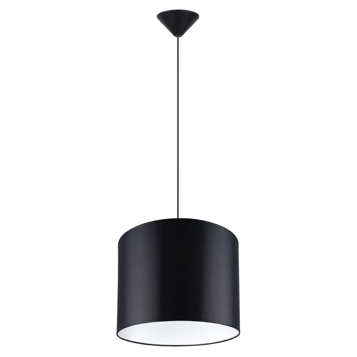 Suspension Tissu Noir E27 1 Nova 30 noir, EDEN
