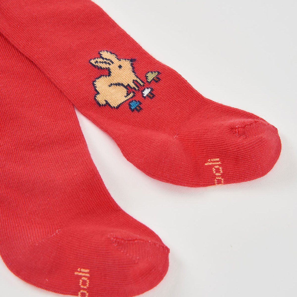 Collant bébé imprimé lapin rouge, BOBOLI