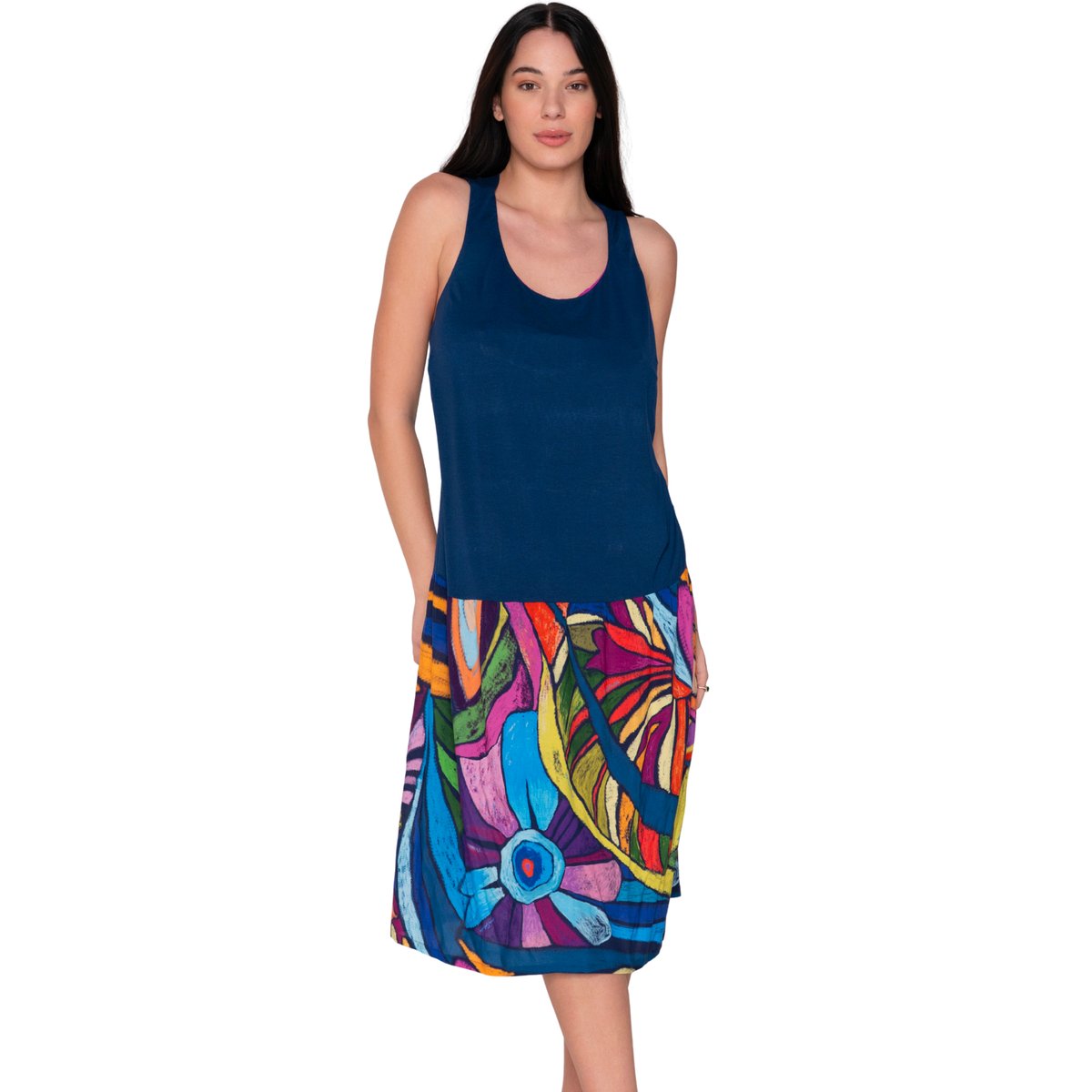 Robe de plage mi-longue NEON multicolore, LUNA SPLENDIDA