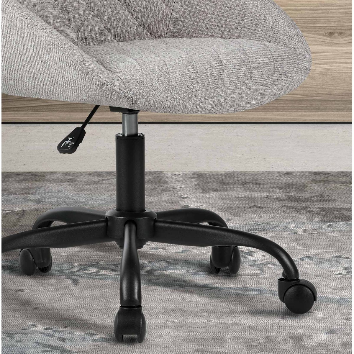 Fauteuil de bureau à roulettes, LUCIE gris, HISPANOHOGAR