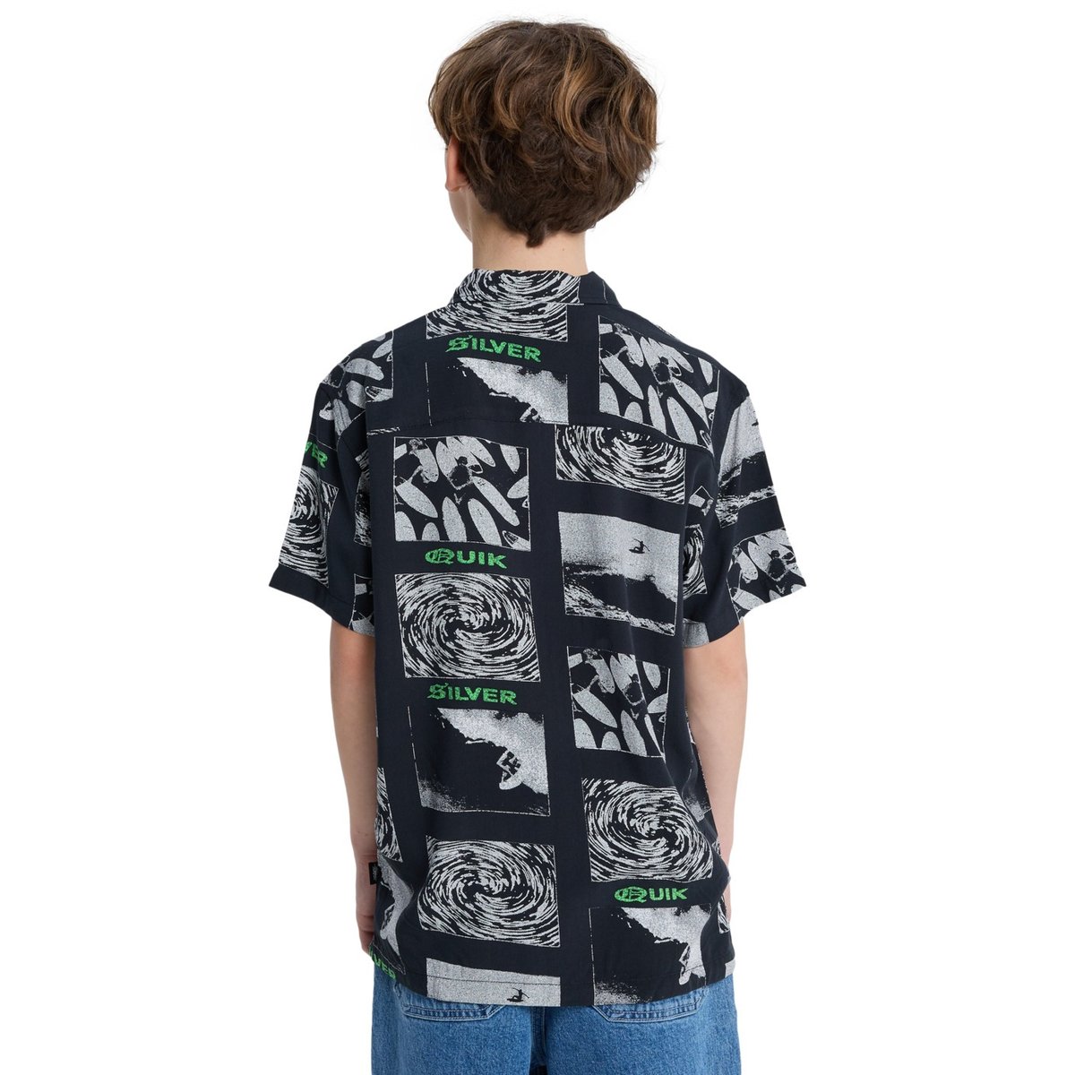 Chemise manches courtes MERCURY TUBES noir mercury tube black, QUIKSILVER