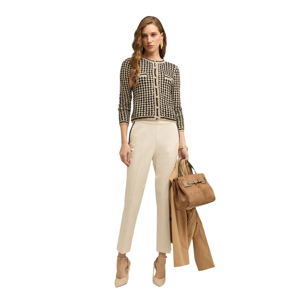 Cardigan ajouré jaune, MOTIVI