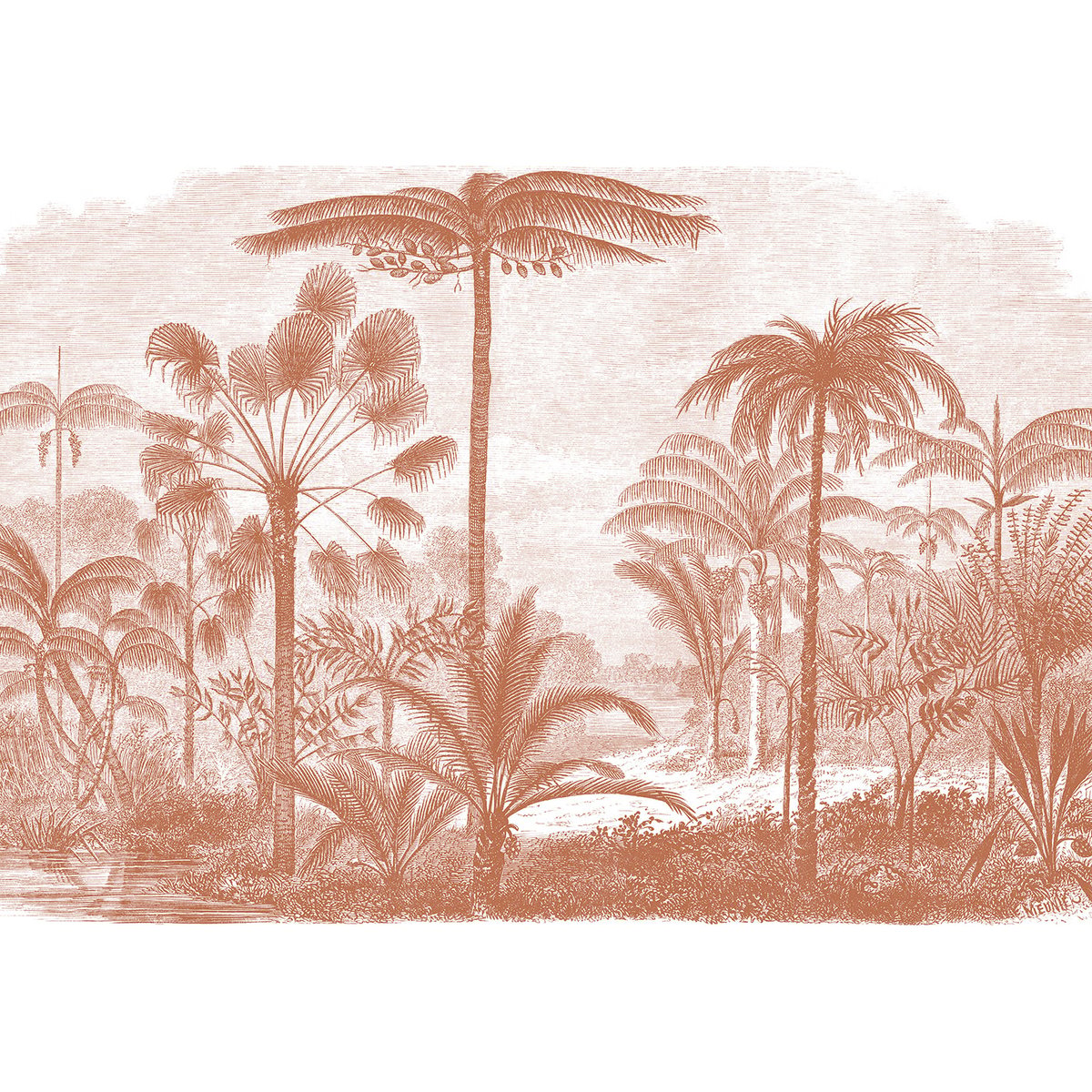 Papier peint panoramique Aladin - 432 x 300 cm, vieux rose marine, LE PAPIERS DE NINON