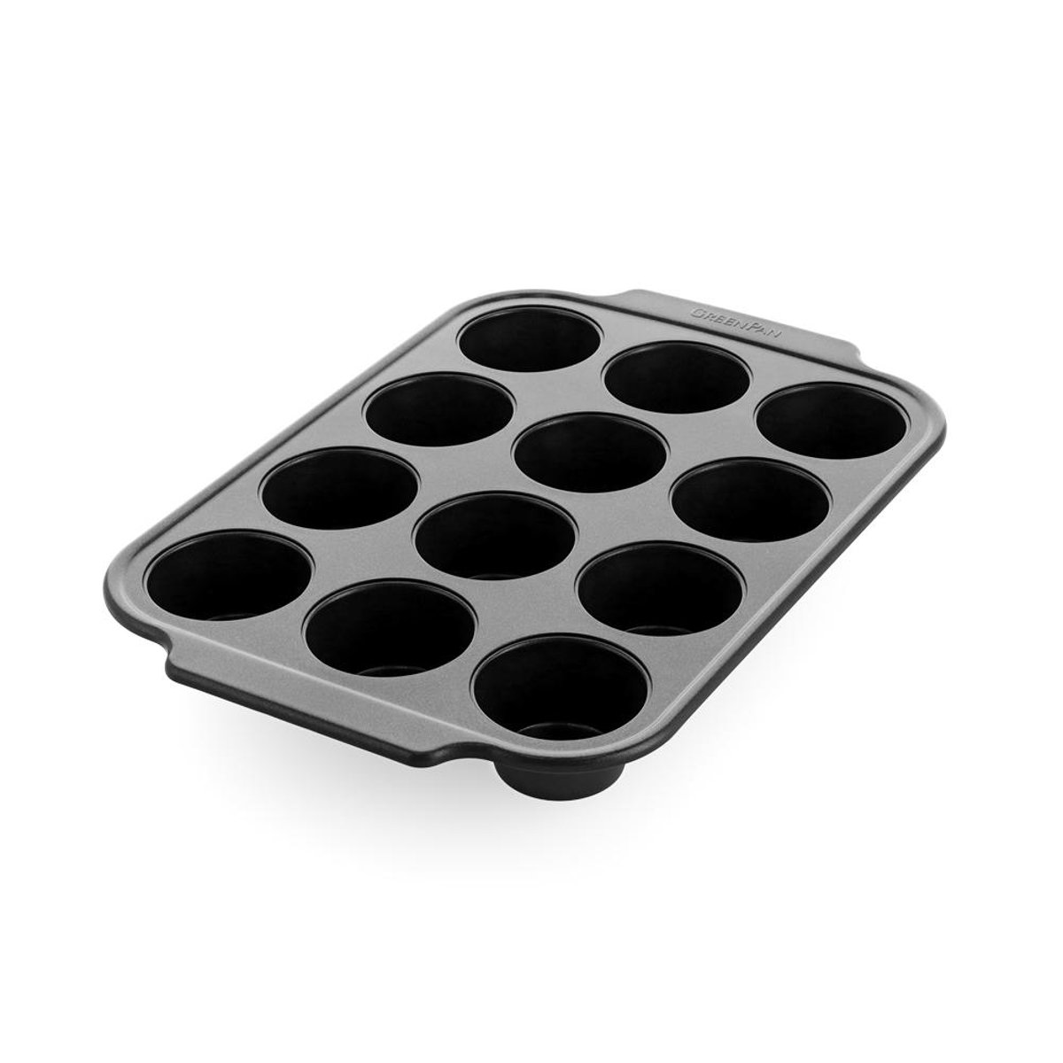 Moule à muffin 12 cups noir, GREENPAN
