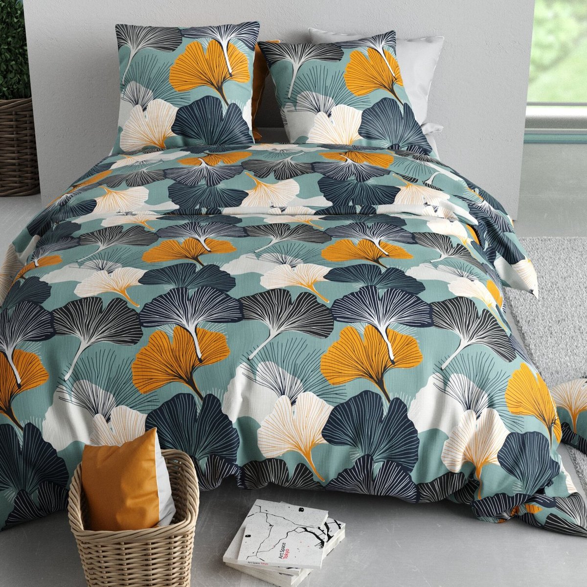 Parure de couette gink 100% coton 57fils multicolore, ATELIER DU COTON