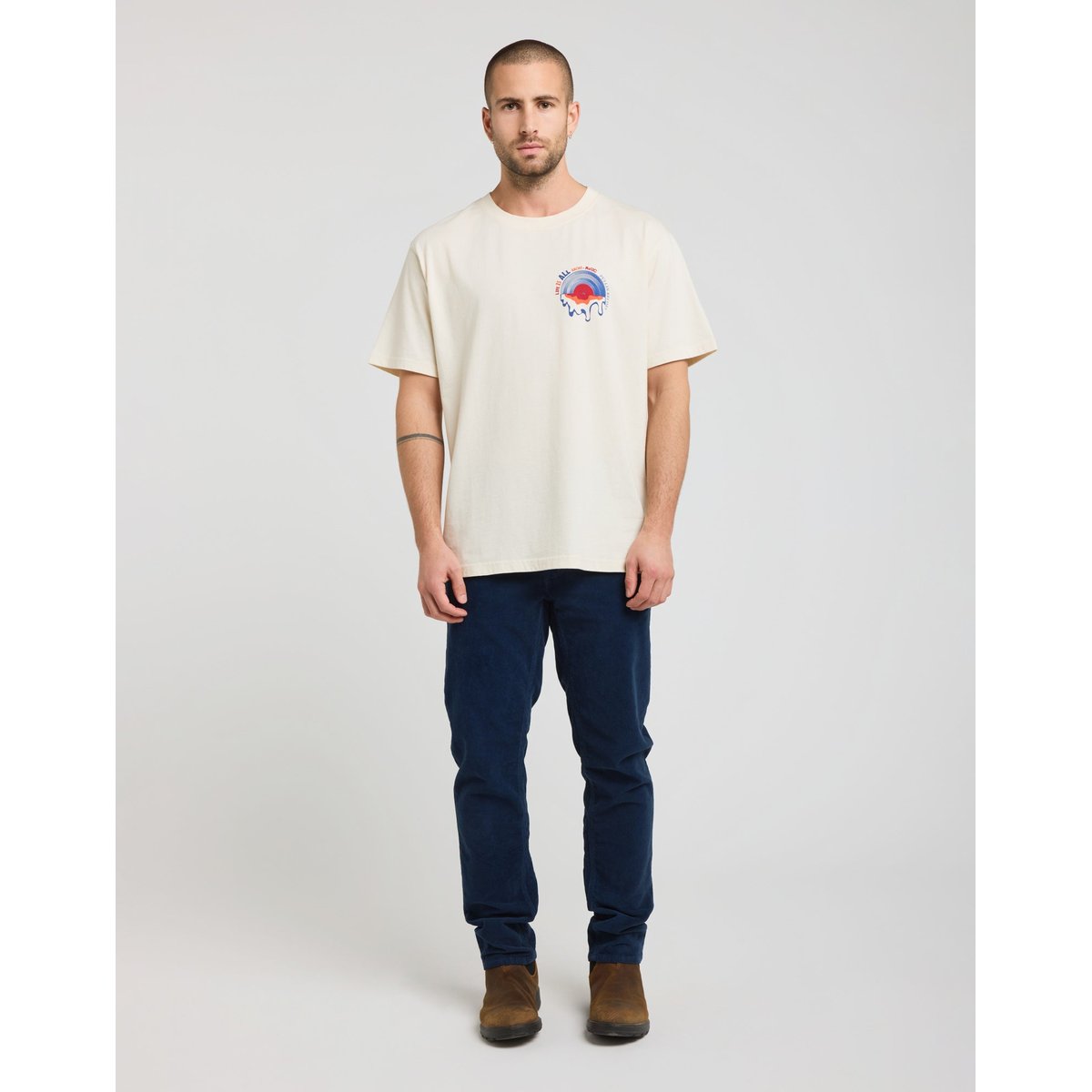 PANTALON CHINO VELOURS ROYROMA bleu foncé, PULLIN