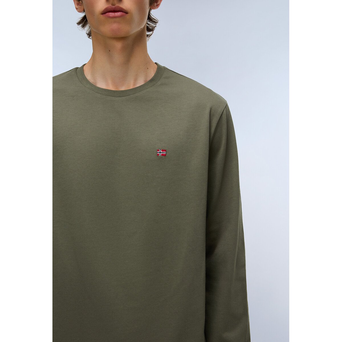 T-shirt manches longues Salis kaki, NAPAPIJRI
