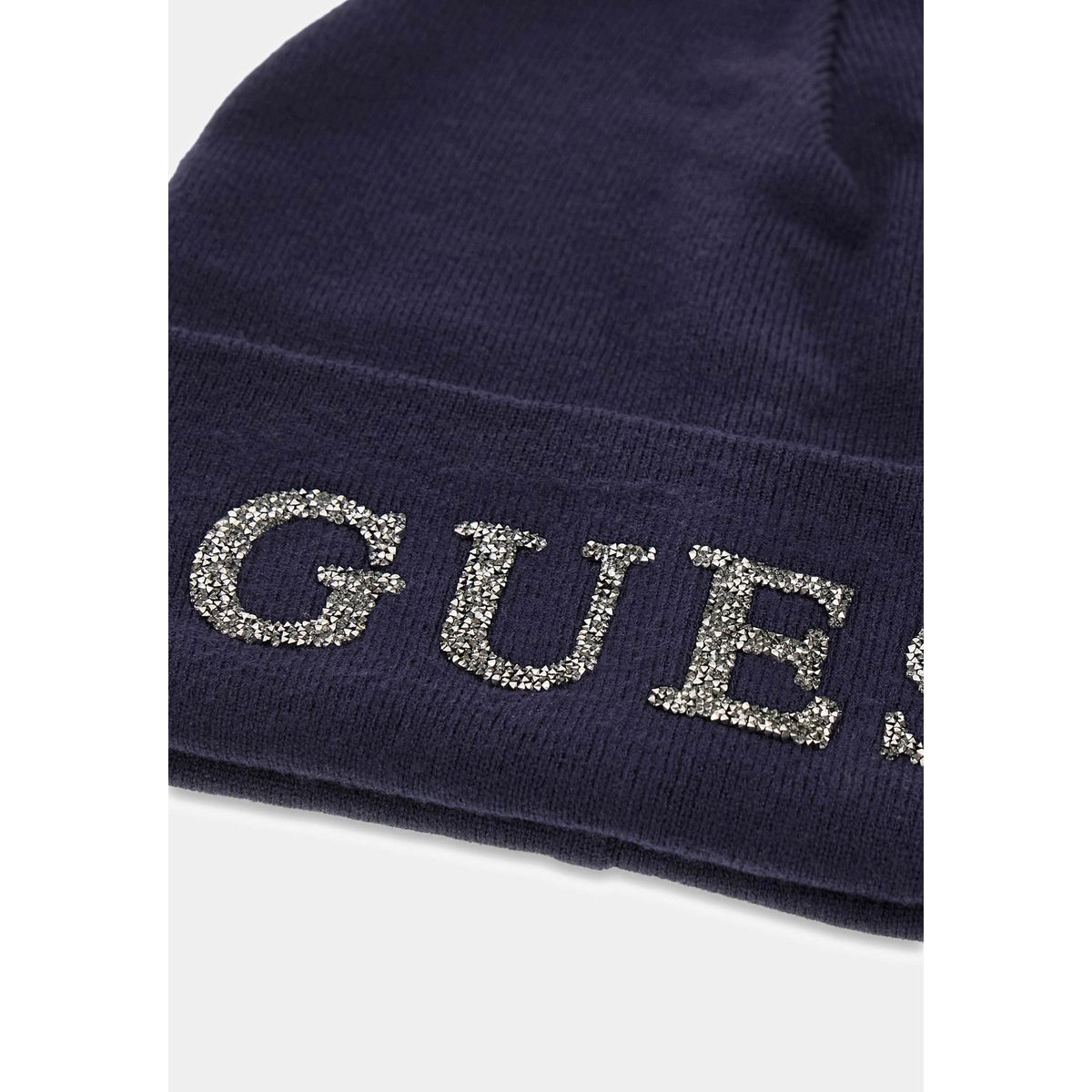 Bonnet Inscription Logo bleu foncé, GUESS