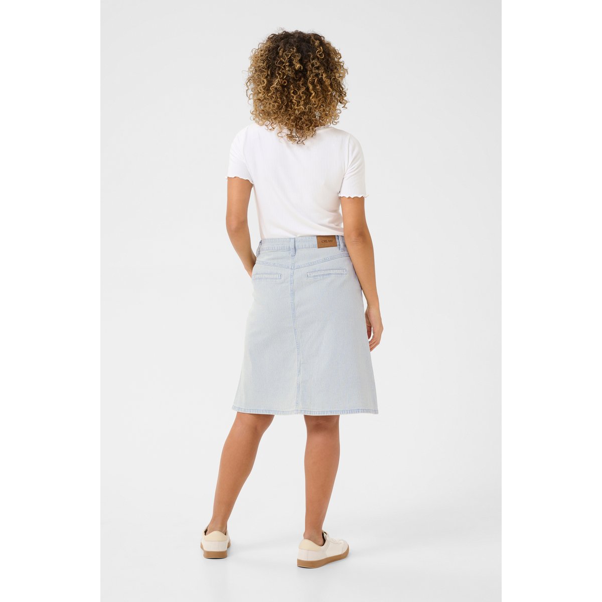 Jupe casual bleu milk boy stripe, CREAM