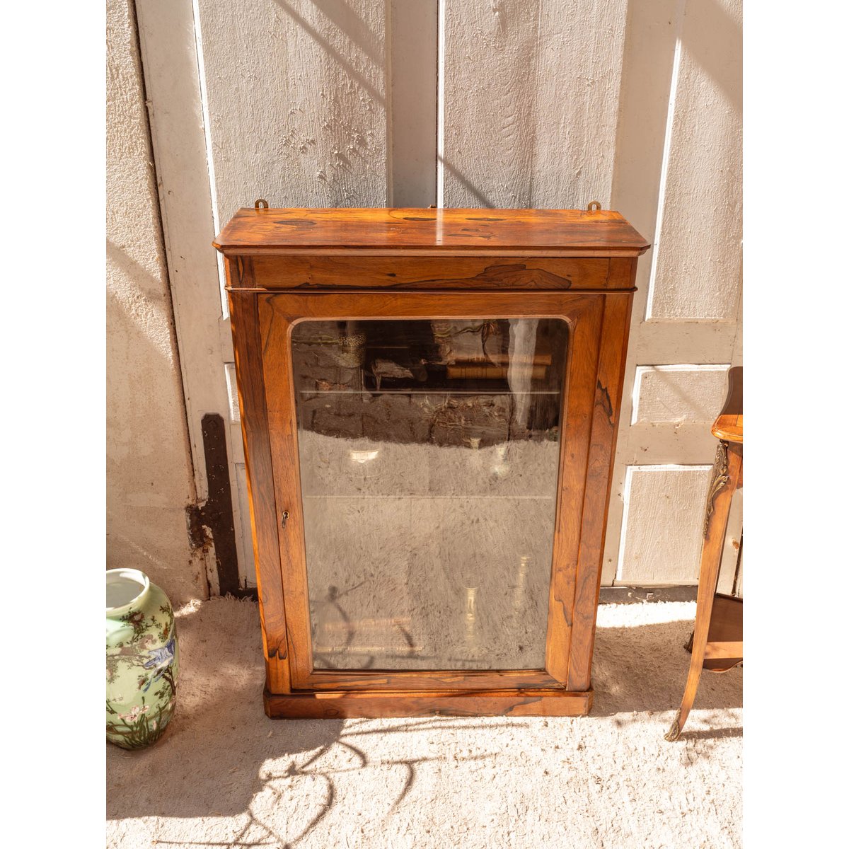 Vitrine en bois Victoria N°1302 - Bon état bois foncé, DEBONGOUT