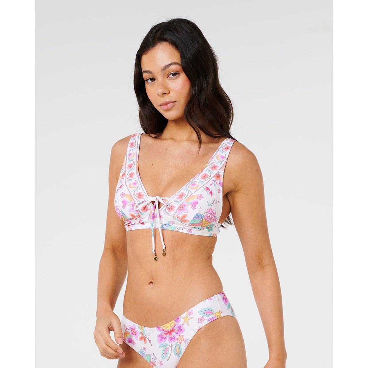 Haut de maillot de bain multi-fit Deep V Half Moon Bay os, RIP CURL