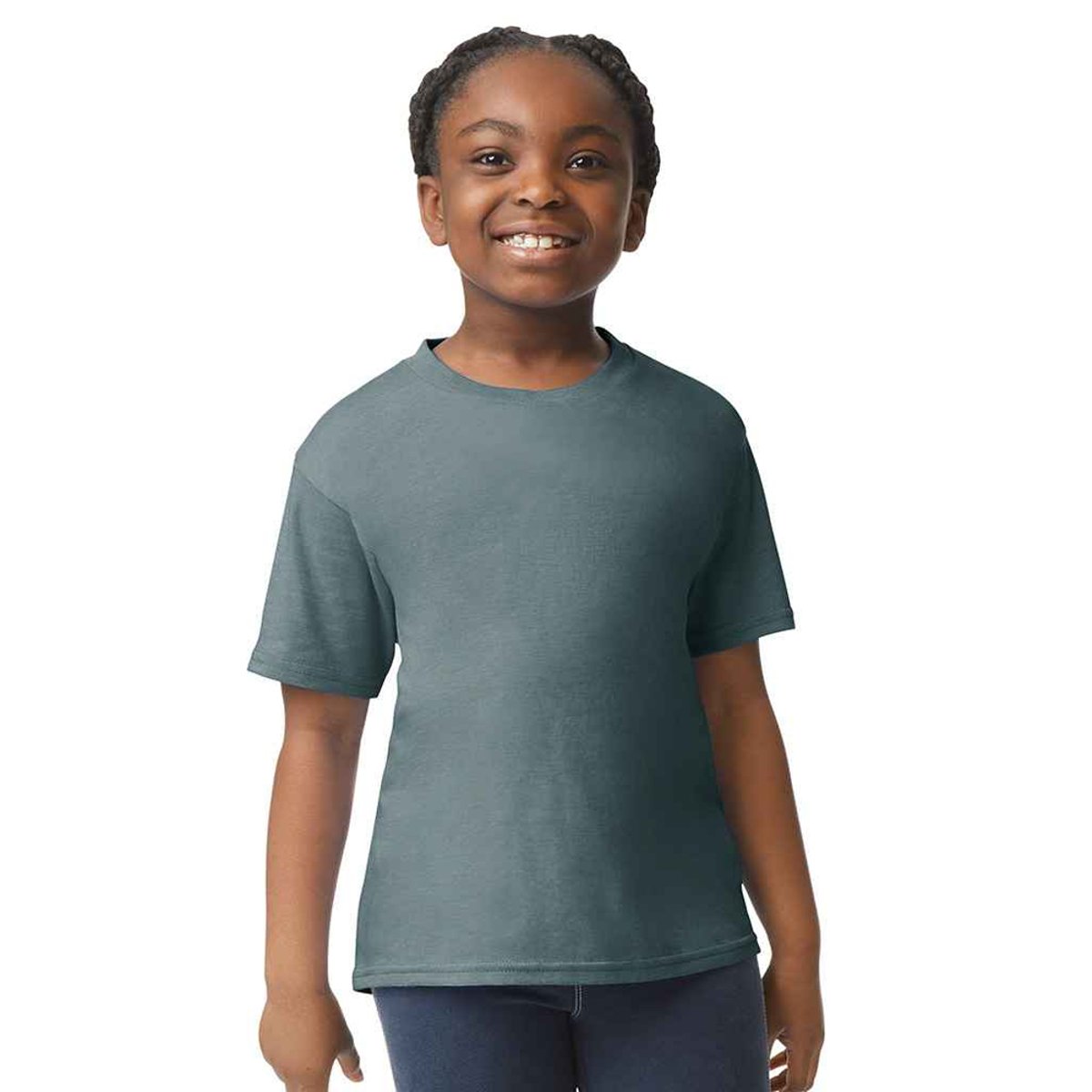 T-shirt SOFTSTYLE gris chiné, GILDAN