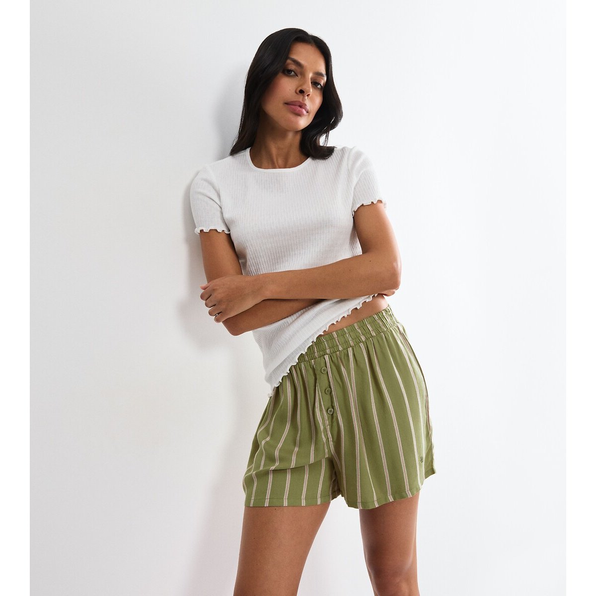 Short boxer rayé MIX & MATCH vert rayé, TRIUMPH