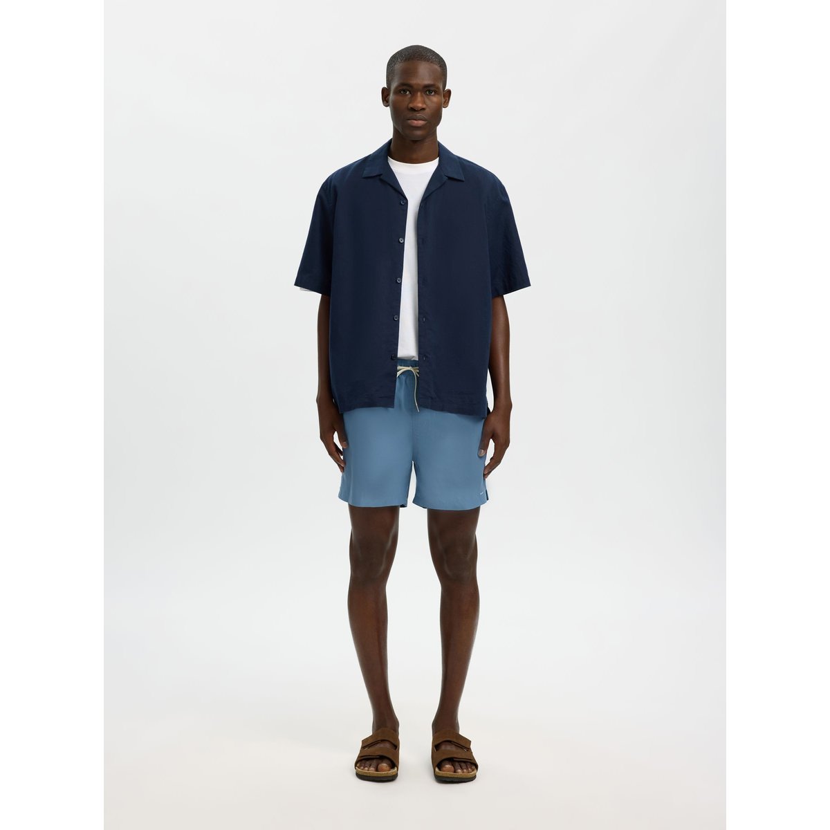 Short De Bain gris - blue mirage, SELECTED