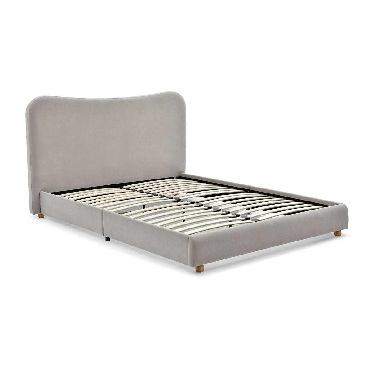 Lilo Chenille Bed in a Box with Curved Headboard natural, SO'HOME