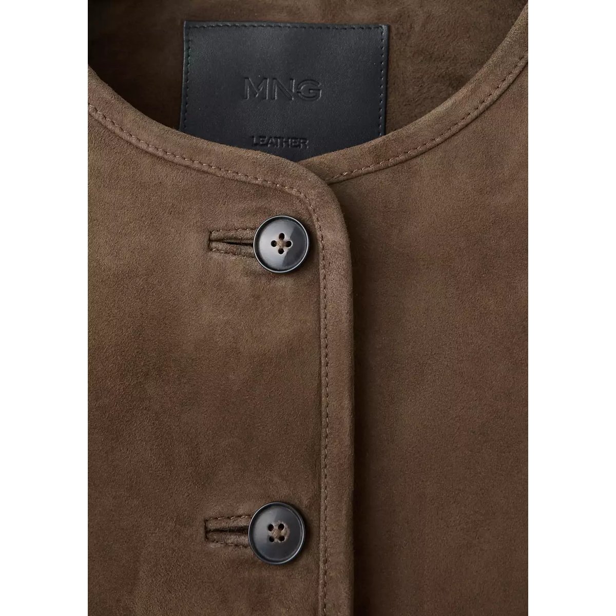 Veste daim poches kaki, MANGO