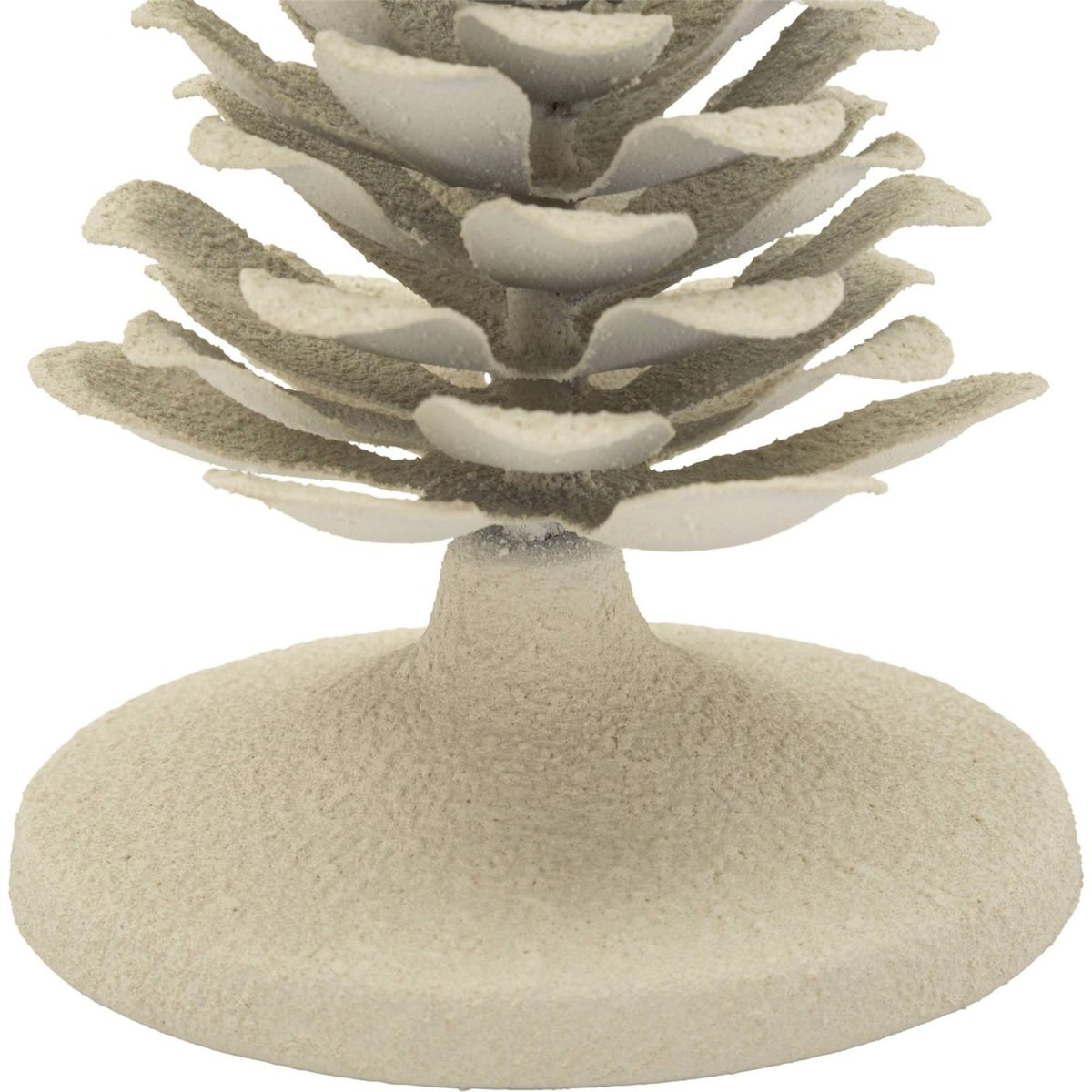 Bougeoir en fer relief pomme de pin MODERN crème, RECOLLECTION