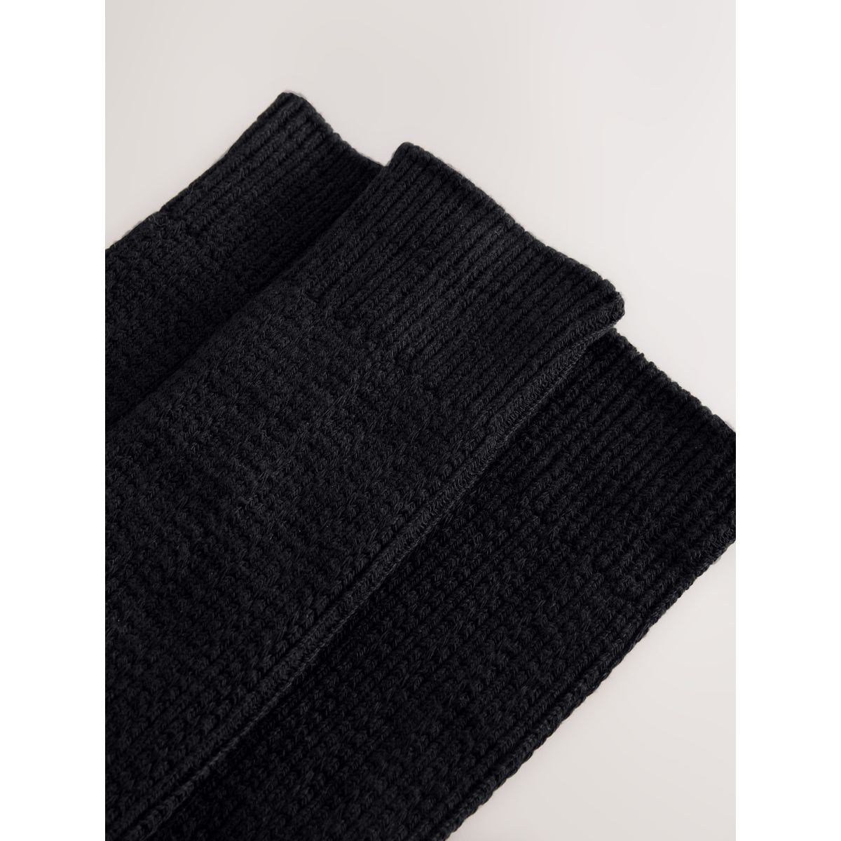 Socquettes amples en coton flammé, 3 paires noir, NEXT