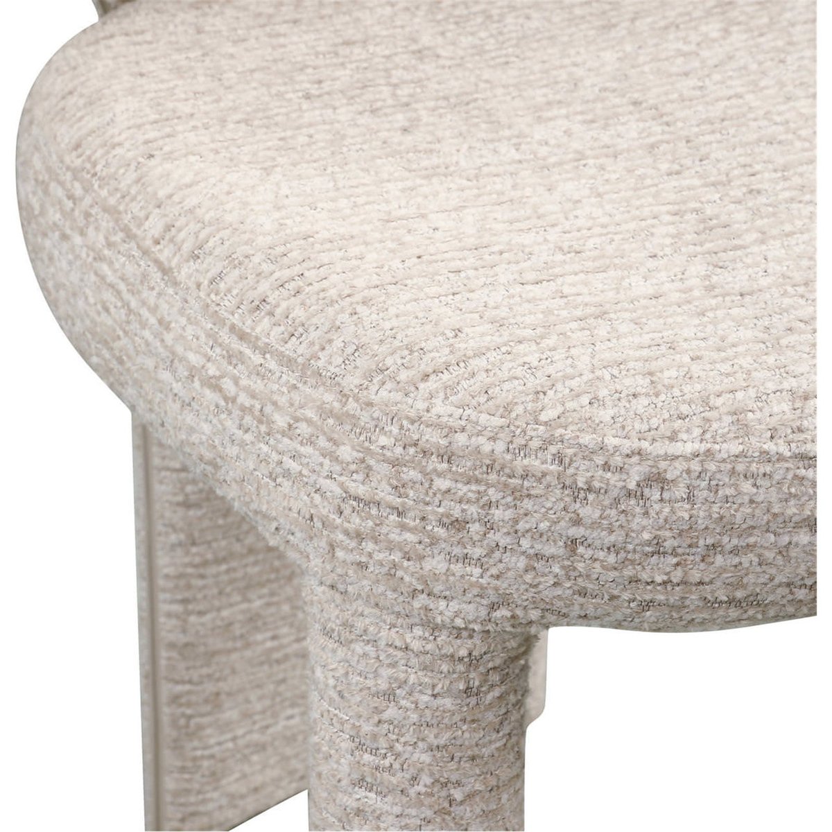 Chaise de repas en tissu texturé naturel linéaire, RECOLLECTION