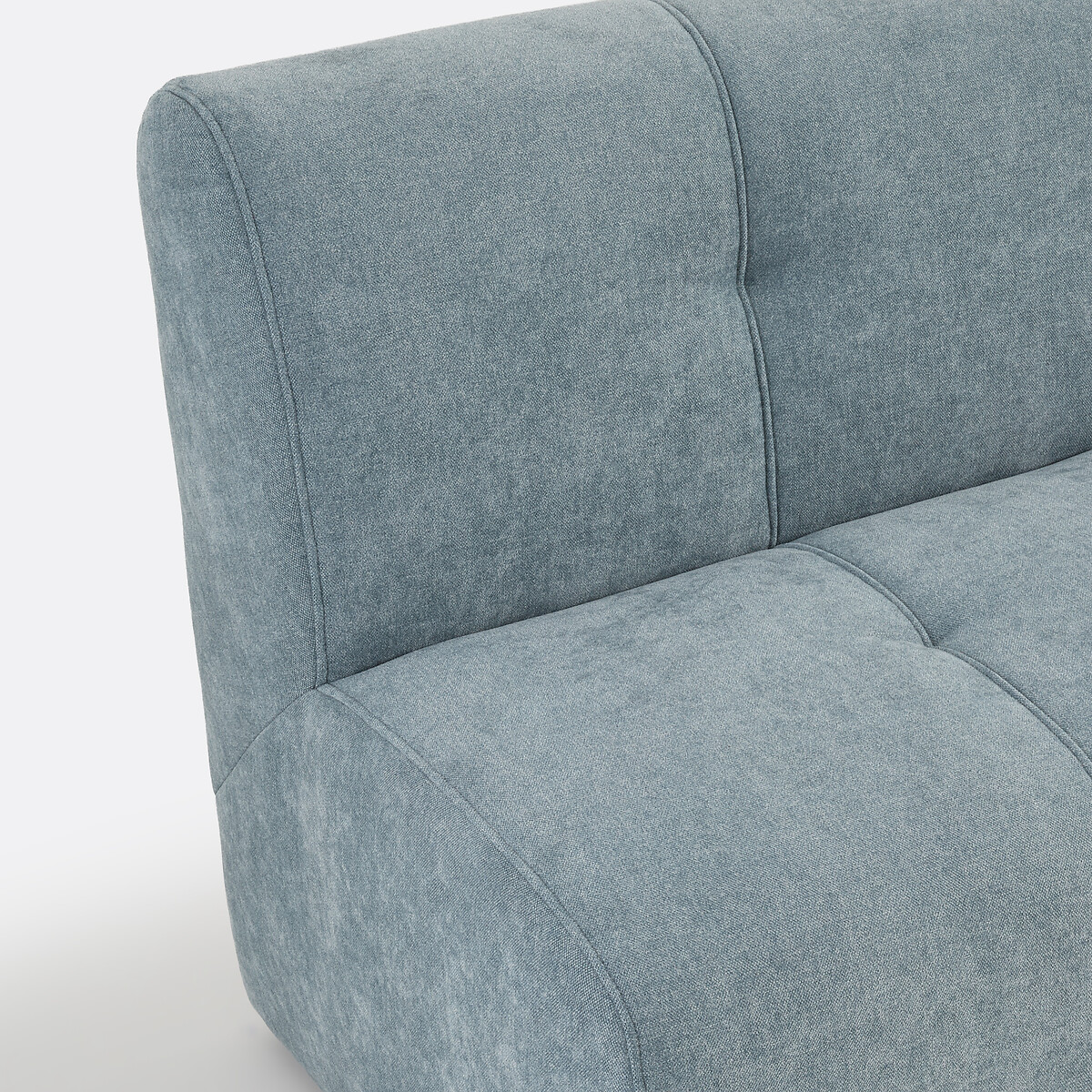 Modulares Tischbankelement, 3-Sitzer, aus feiner Chenille, ANETA blue vintage, LA REDOUTE INTERIEURS