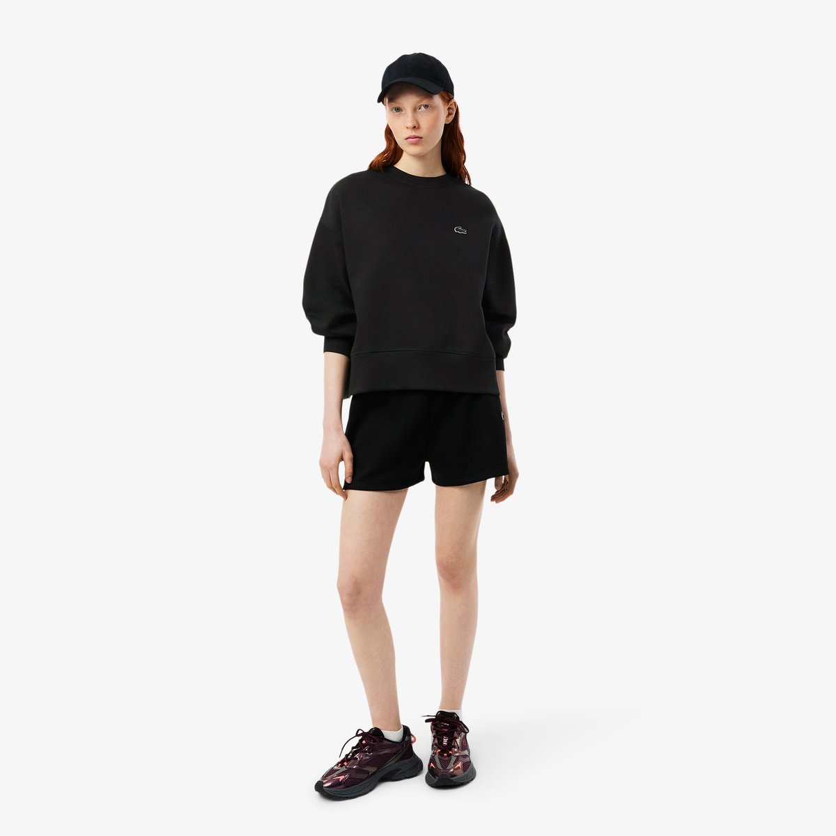 Sweatshirt oversize coton noir-031, LACOSTE